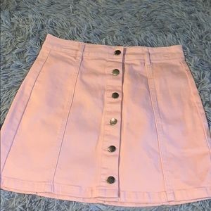 Pink jean skirt